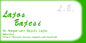lajos bajcsi business card